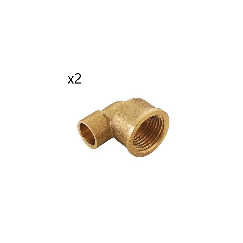 Lot de 2 Coudes Laiton 8090GCU ALTECH à Souder Lot de 2 Coudes Laiton 8090GCU ALTECH à Souder