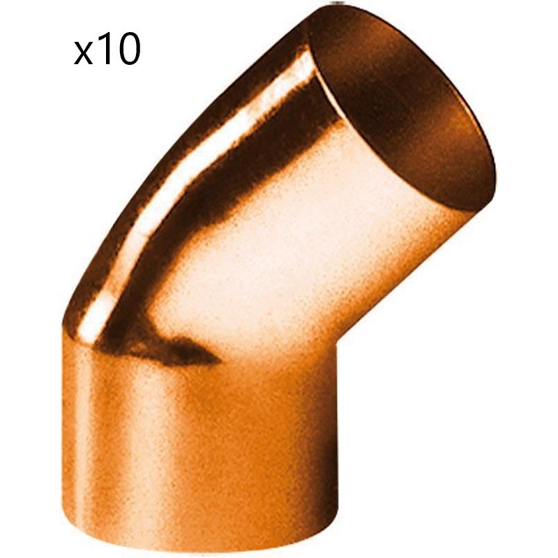 Lot de 10 Coudes Courbes 45° Cuivre 5040 ALTECH Lot de 10 Coudes Courbes 45° Cuivre 5040 ALTECH