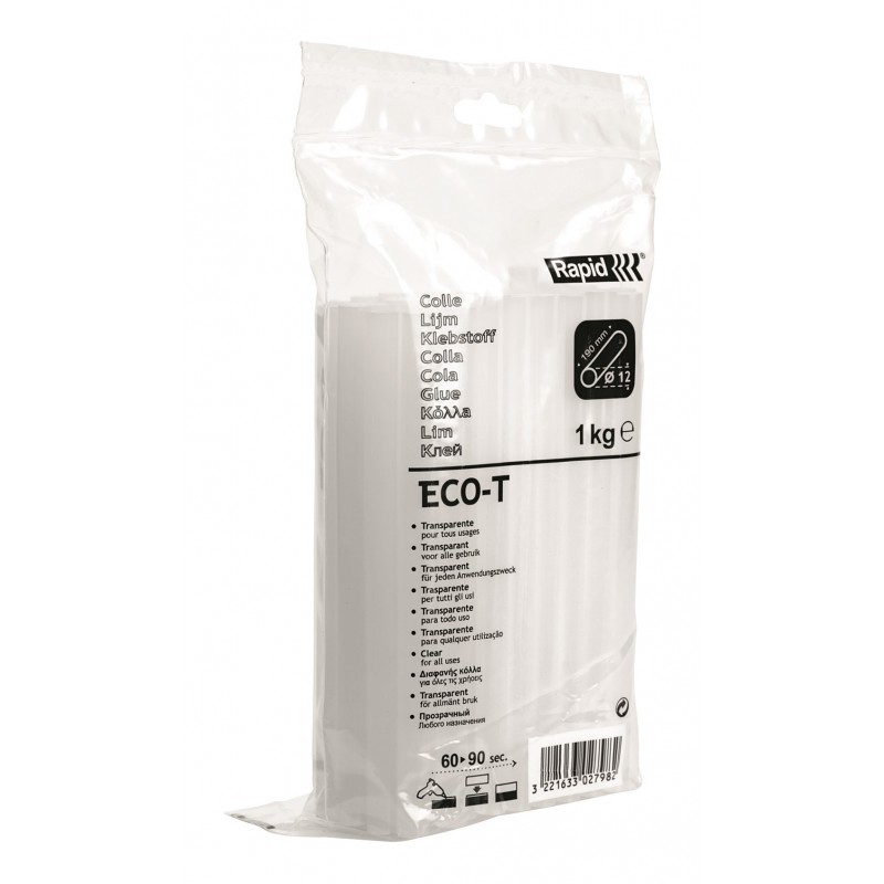 Tubes de Colles Transparents 1kg RAPID ECO-T Ø12mm