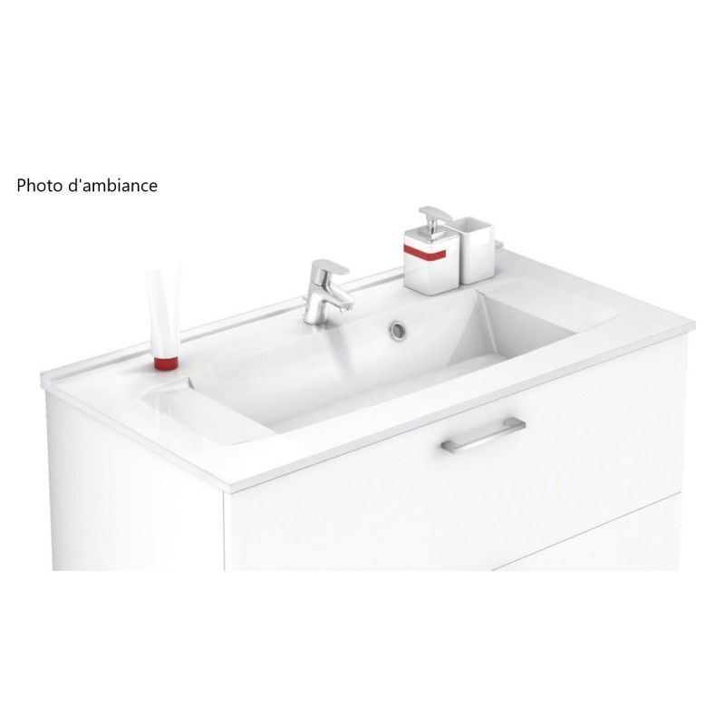 Plan Vasque DELPHA Fedo 90cm Blanc Plan Vasque DELPHA Fedo 90cm Blanc