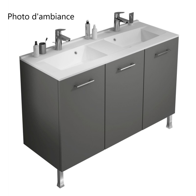 Plan Vasque DELPHA ProMoulé Express L120cm Gris Foncé Satiné - B6KVK3P1212C Plan Vasque DELPHA ProMoulé Express L120cm Gris Foncé Satiné - B6KVK3P1212C