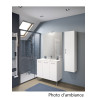 Meuble Caisson Sous-Vasque de Salle de Bain 3 Portes DELPHA ProMoulé Express L90cm Blanc Satiné