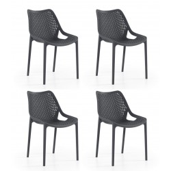 Lot de 4 Chaises de Jardin CADEIRA