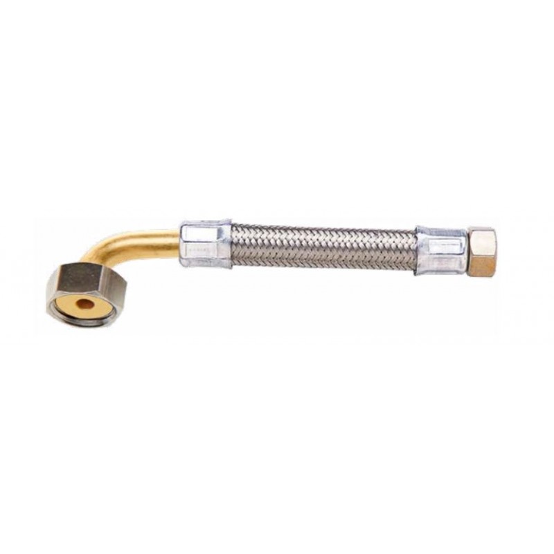 PBTUB - Flexible Tressé Inox de Raccordement Coudé Longueur 300mm