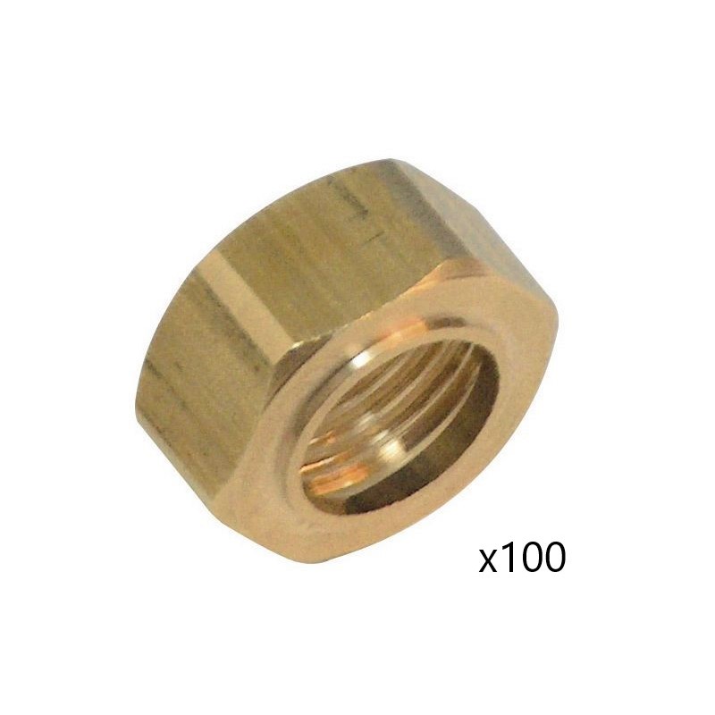 Lot de 100 Ecrous Laiton 8374G ALTECH Lot de 100 Ecrous Laiton 8374G ALTECH