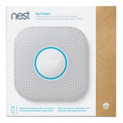 Détecteur de fumée et de monoxyde de carbone connecté GOOGLE NEST Protect 10 ans.