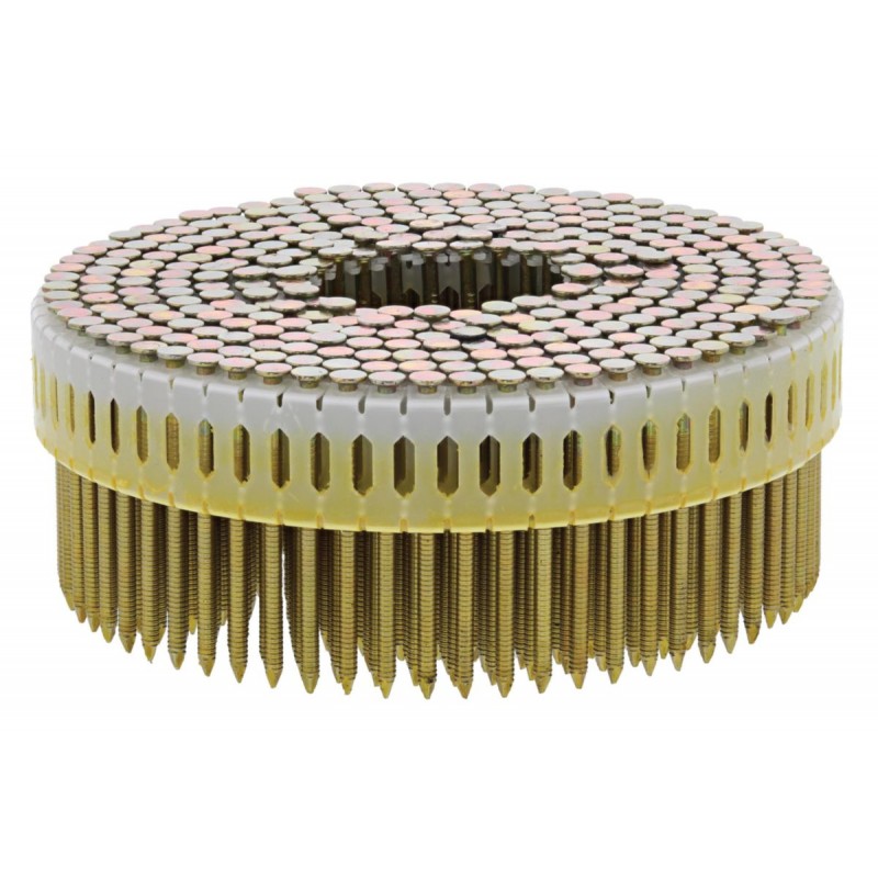Pack de 9750 Pointes Galva Crantées Tête Plate PASLODE 2.5x50mm pour Cloueur Pneumatique en Rouleau 12m Pack de 9750 Pointes Galva Crantées Tête Plate PASLODE 2.5x50mm pour Cloueur Pneumatique en Rouleau 12m