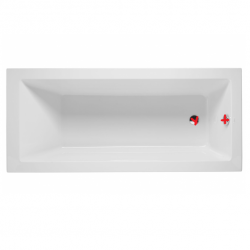 Baignoire Rectangulaire SANINDUSA Acrylique Blanc 90x190cm