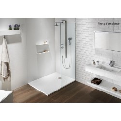 Receveur de Douche 100x90cm ACQUABELLA Ninety Slate en Akron Blanc