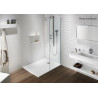 Receveur de Douche 100x90cm ACQUABELLA Ninety Slate en Akron Blanc