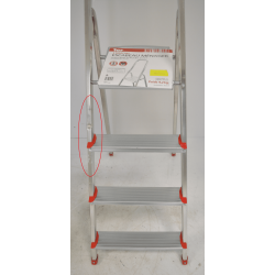 Escabeau Ménager 4 marches 1ER aluminium - Acier Hauteur 78 cm pas cher