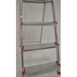 Escabeau Ménager 4 marches 1ER aluminium - Acier Hauteur 78 cm pas cher