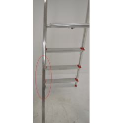Escabeau Ménager 4 marches 1ER aluminium - Acier Hauteur 78 cm pas cher