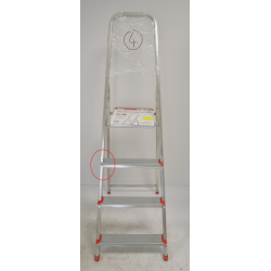 Escabeau Ménager 4 marches 1ER aluminium - Acier Hauteur 78 cm pas cher