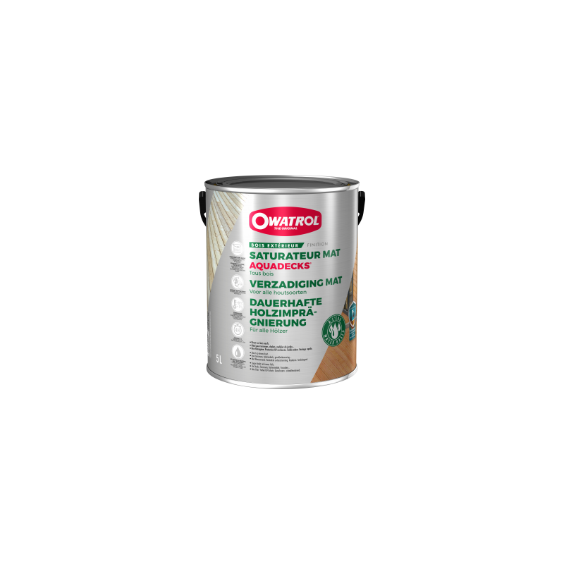 Pot de 5L de Saturateur Bois à l'Eau OWATROL Aquadecks Gris Vieux Bois Pot de 5L de Saturateur Bois à l'Eau OWATROL Aquadecks Gris Vieux Bois