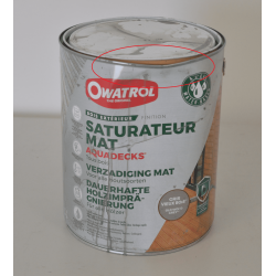 Pot de 5L de Saturateur Bois à l'Eau OWATROL Aquadecks Gris Vieux Bois pas cher