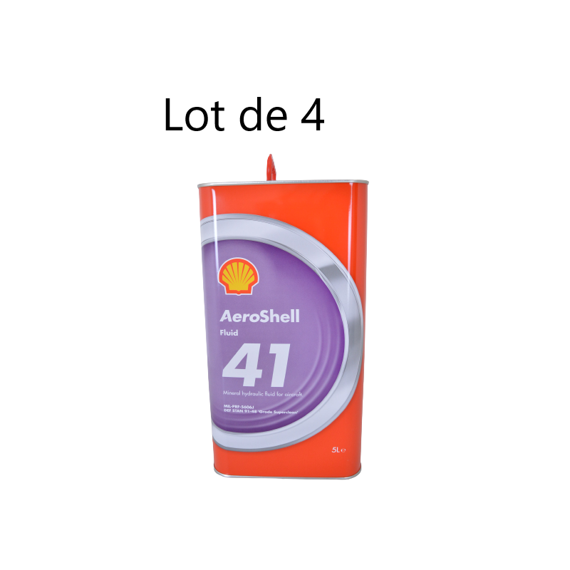 Bidons de 5L d'Huile Hydraulique SHELL Aeroshell Fluid 41 Bidons de 5L d'Huile Hydraulique SHELL Aeroshell Fluid 41