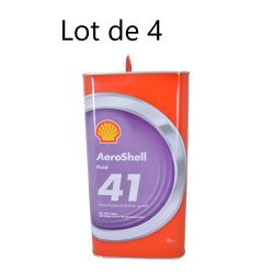 4 Bidons de 5L d'Huile Hydraulique SHELL Aeroshell Fluid 41