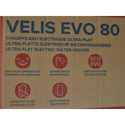 Chauffe-Eau Électrique Plat 80L ARISTON Velis EVO Multi-Positions Vertical ou Horizontal Mural - 3626155