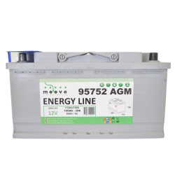 Batterie Stationnaire 12V MOOVE Energy Line AGM 100 Ah 20H