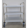 Chariot Desserte de Service Inox 3 Plateaux