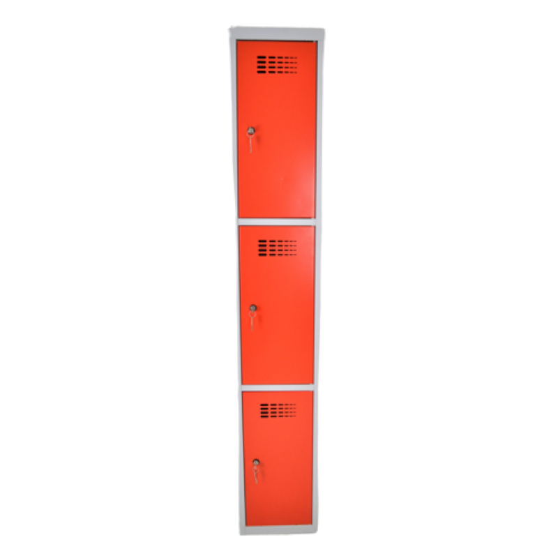 Vestiaire 3 Casiers Superposés SUS 313W Fermeture par Clés L 300mm Rouge Vestiaire 3 Casiers Superposés SUS 313W Fermeture par Clés L 300mm Rouge