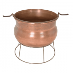 Chaudron Cuivre 100L et Son Support Inox