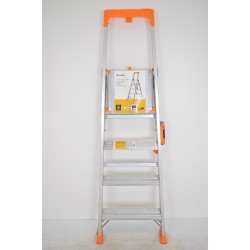 Escabeau Aluminium 4 Marches Charge 150kg Hauteur d'Accès 2.9m