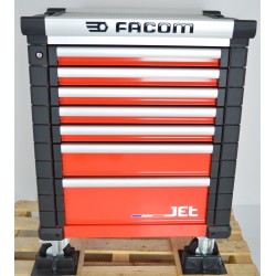 ROLL.7M3A, Servante d'atelier Facom ROLL 7 tiroirs - 3 modules d'outils  par tiroir - couleur rouge
