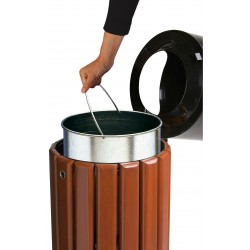 Point de tri d'extérieur 3 flux + 3 poubelles 120L - Rossignol Trirok