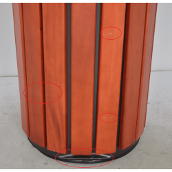 Poubelle d'Extérieur 40L ROSSIGNOL PRO Zeno en Métal et en Bois pas cher