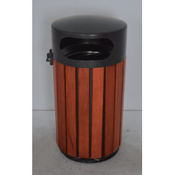 Poubelle d'Extérieur 40L ROSSIGNOL PRO Zeno en Métal et en Bois