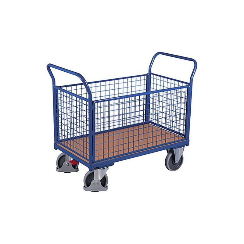 Chariot Métal VARIOFIT 4 Panneaux Grillagés Charge 400kg Chariot Métal VARIOFIT 4 Panneaux Grillagés Charge 400kg