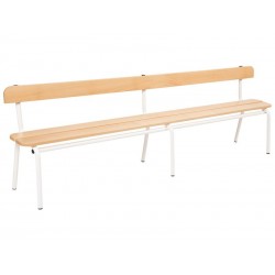 Banc Métal et Bois Avec dossier WESCO Longueur 200cm