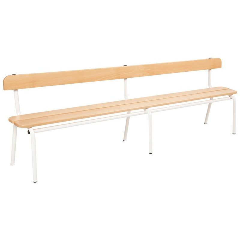 Banc Métal et Bois Avec dossier WESCO Longueur 200cm