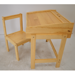 Bureau Pupitre d'Ecolier et Chaise en Bois Pour Enfant