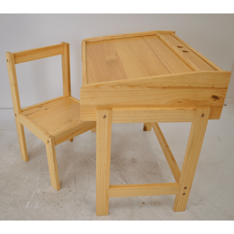 Bureau Pupitre d'Ecolier et Chaise en Bois Pour Enfant Bureau Pupitre d'Ecolier et Chaise en Bois Pour Enfant