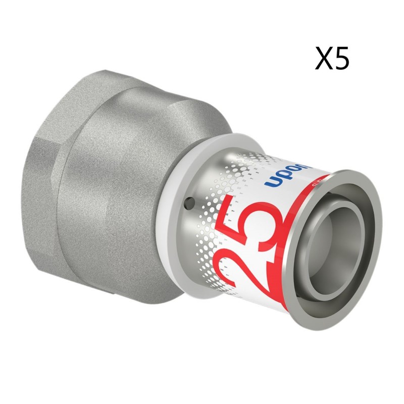 Lot de 5 Adaptateurs Filetés Femelle UPONOR S-Press Plus Ø25-RP1"FT Lot de 5 Adaptateurs Filetés Femelle UPONOR S-Press Plus Ø25-RP1"FT