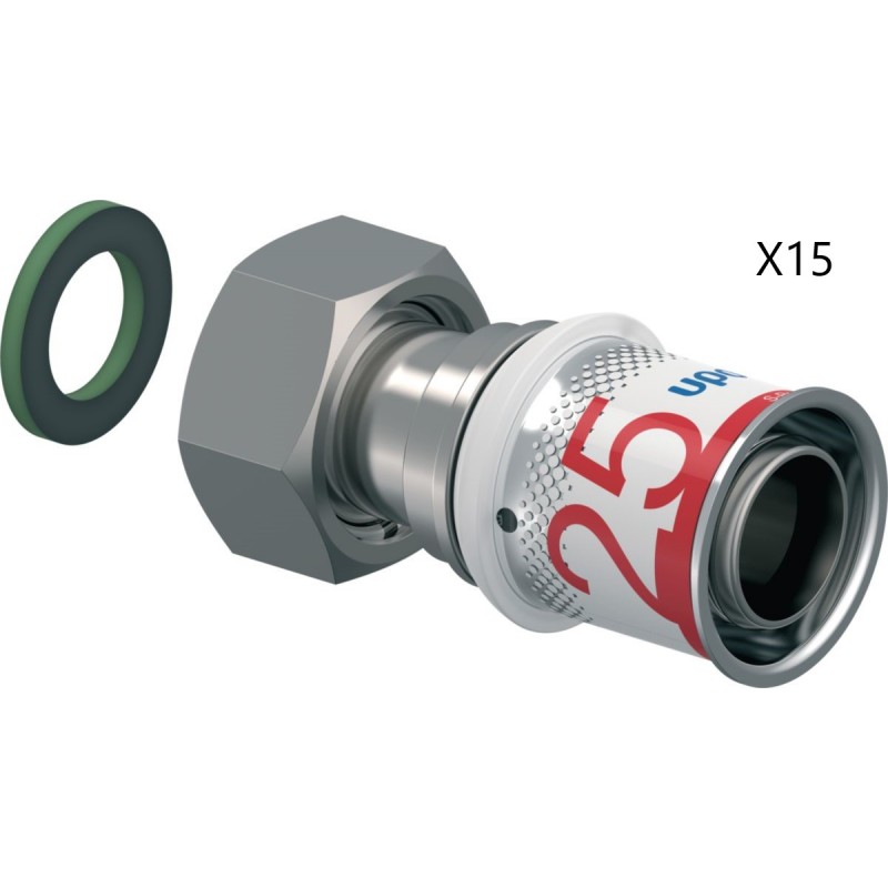 Raccord Ecrou Libre Femelle à Sertir UPONOR S-Press Plus Ø25-3/4" Raccord Ecrou Libre Femelle à Sertir UPONOR S-Press Plus Ø25-3/4"