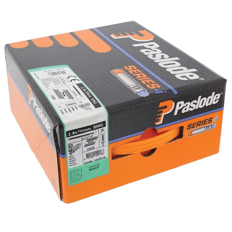 Pack de 2500 Clous PASLODE 2,8x70mm Crante Pour le Bois IM90I Pack de 2500 Clous PASLODE 2,8x70mm Crante Pour le Bois IM90I