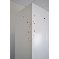 Vestiaire Industrie Propre 4 Colonnes Fermeture par Cadenas Pas Cher