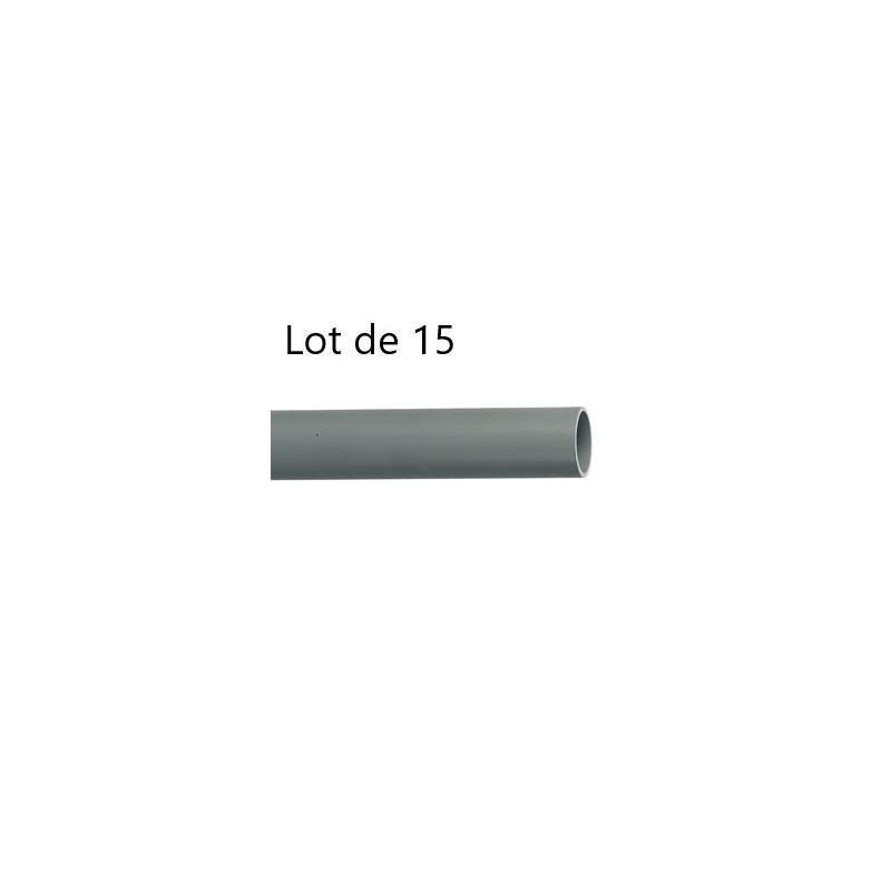 Tubes de Evacuation PVC WAVIN Longueur 2m Ø32mm Gris