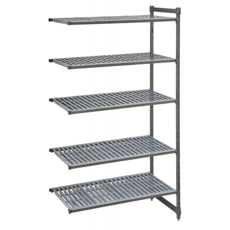 Unité Complémentaire de 4 Etagères à Claire-Voie CAMBRO Camshelving Basic 18"x30"x72" Unité Complémentaire de 4 Etagères à Claire-Voie CAMBRO Camshelving Basic 18"x30"x72"