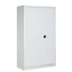 Armoire Métallique Haute 2 Portes Battantes 4 Tablettes