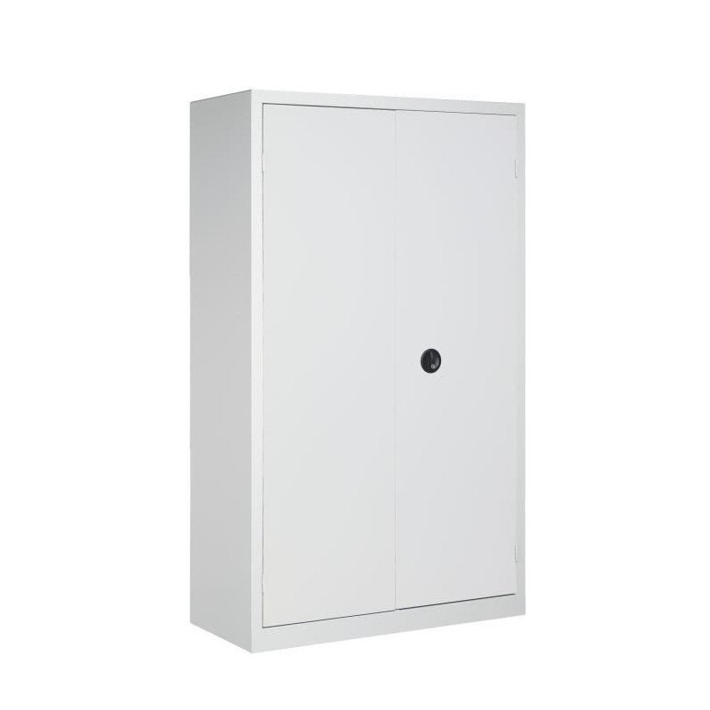 Armoire Métallique Haute 2 Portes Battantes 4 Tablettes