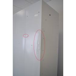 Vestiaire Industrie Propre 4 Colonnes Fermeture par Cadenas Pas Cher