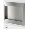 Poignée Métal Encastrée CONFALONIERI Pour Meuble 69x69mm Argent