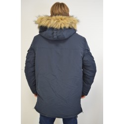 Parka grand froid avec capuche - marine