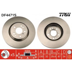 Disque de Frein Avant TRW Pour Mercédès