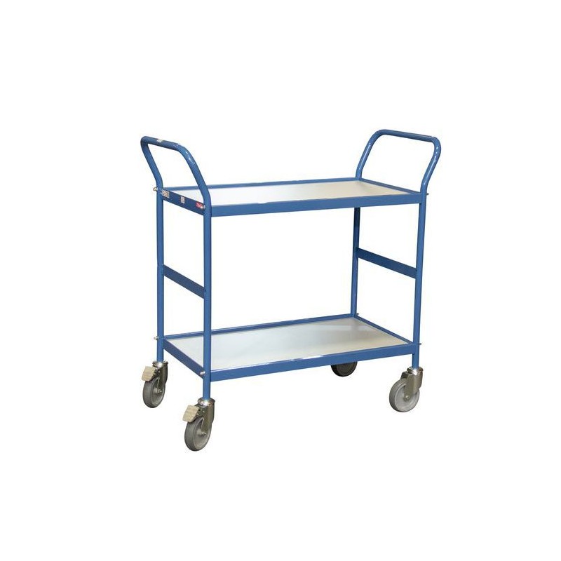 Chariot Servante Polyvalent FIMM avec 2 Plateaux Bois Chariot Servante Polyvalent FIMM avec 2 Plateaux Bois